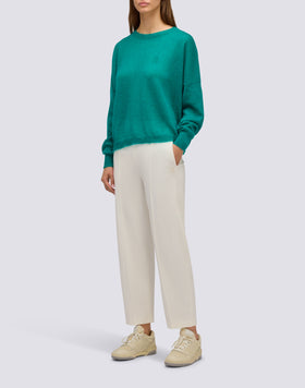 JERSEY DE MOHAIR DE CUELLO REDONDO PARA MUJER