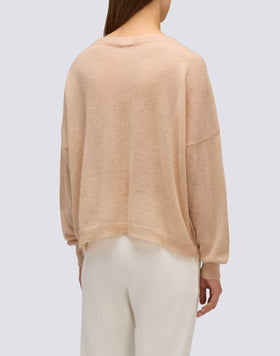 JERSEY DE MOHAIR DE CUELLO REDONDO PARA MUJER