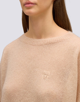 JERSEY DE MOHAIR DE CUELLO REDONDO PARA MUJER