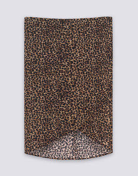 PAREO IN VOILE DI COTONE CON STAMPA LEOPARDATA