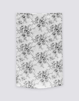 PAREO IN COTONE VOILE STAMPA ROSE DE JOIE