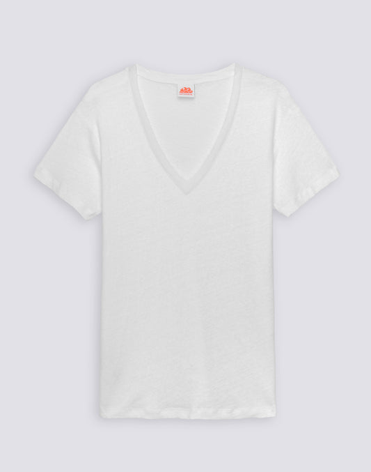 T-SHIRT DONNA A MEZZE MANICHE IN LINO