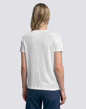 T-SHIRT DONNA A MEZZE MANICHE IN LINO