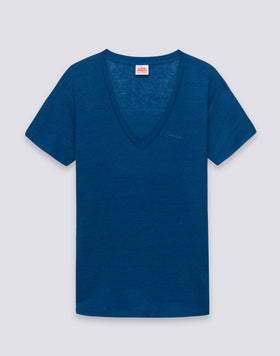 T-SHIRT DONNA A MEZZE MANICHE IN LINO