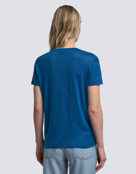 T-SHIRT DONNA A MEZZE MANICHE IN LINO