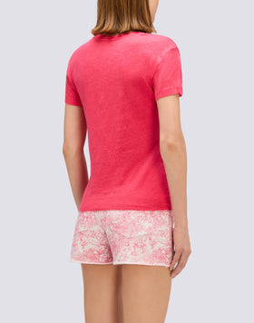 CAMISETA DE LINO DE MEDIA MANGA