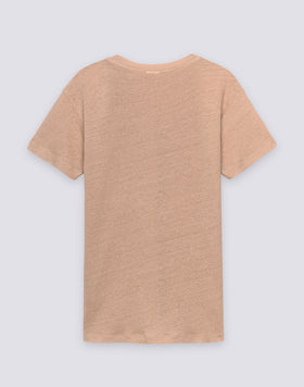 T-SHIRT DONNA A MEZZE MANICHE IN LINO