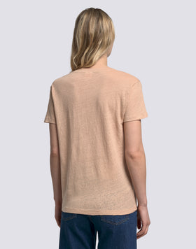 T-SHIRT DONNA A MEZZE MANICHE IN LINO