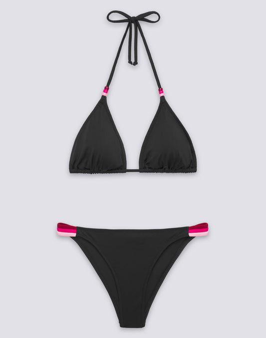 JENNIFER TOP A TRIANGOLO E SLIP FISSO ARCOBALENO