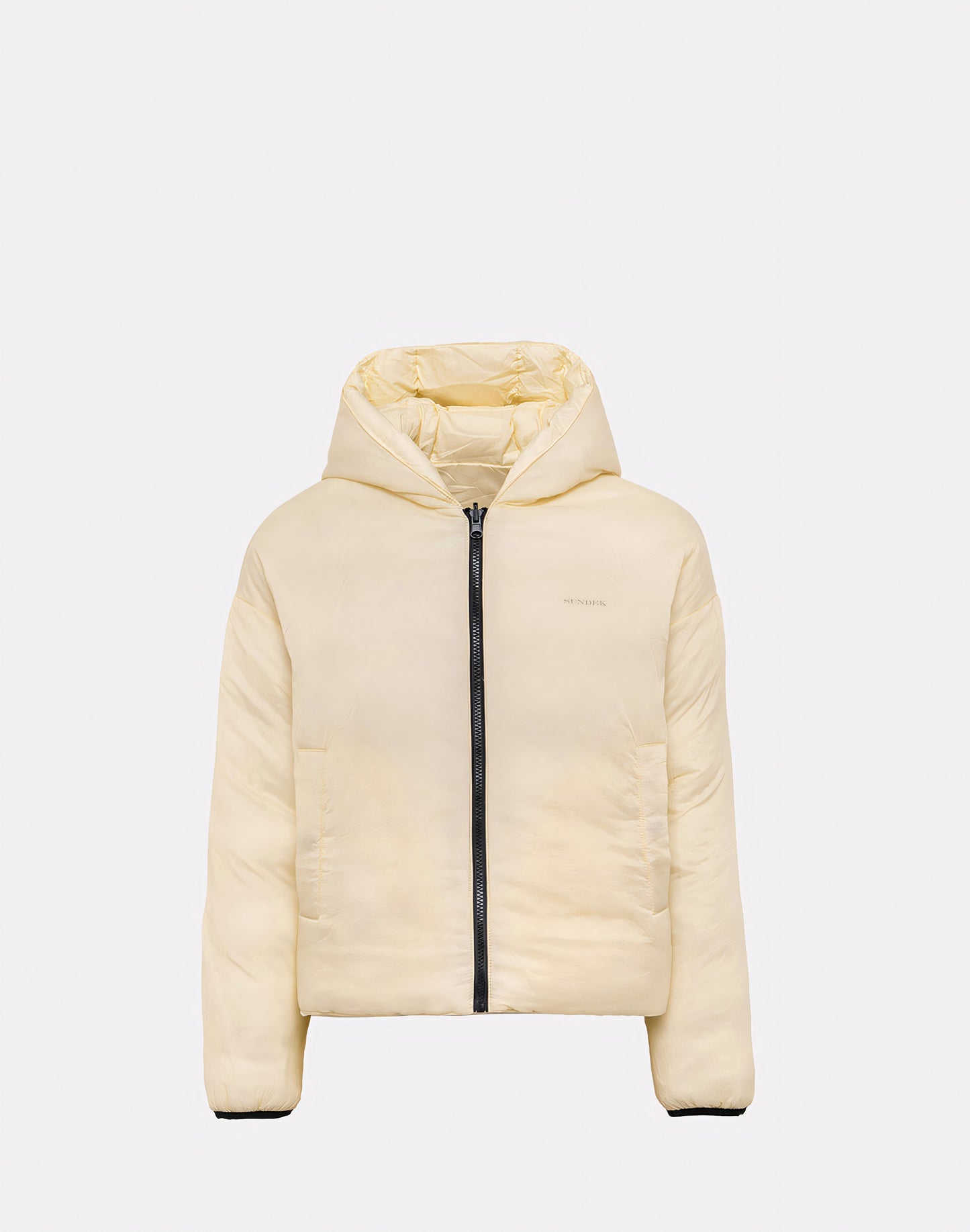 CROPPED REVERSIBLE DOWN JACKET WITH HOOD