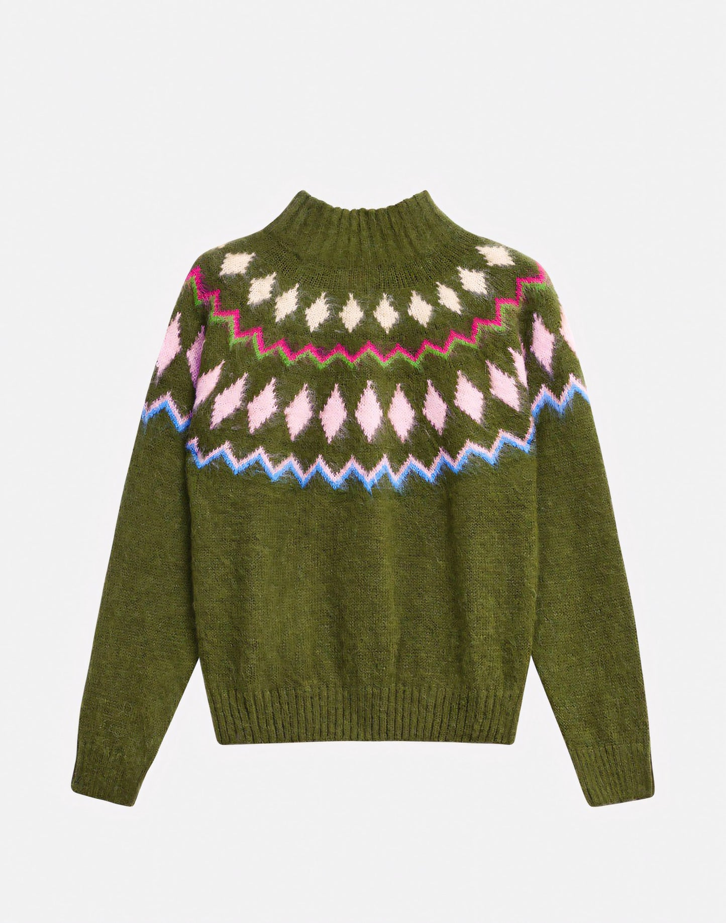 NORWEGIAN STYLE CASHMERE BLEND TURTLENECK JUMPER