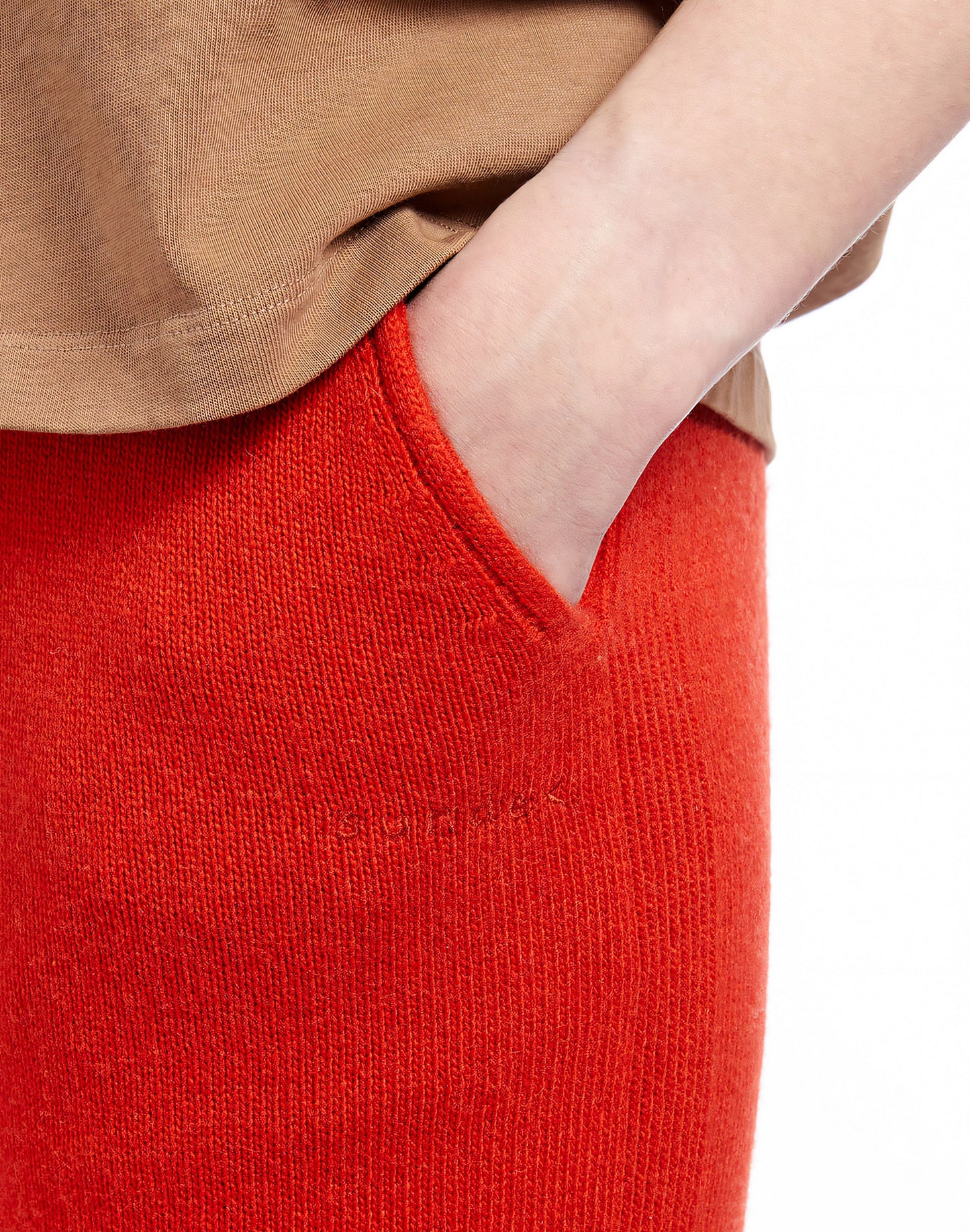 WOOL BLEND TROUSERS WITH DRAWSTRING