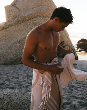 TELO MARE FOUTA JACQUARD CON LOGO