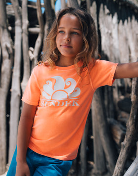 Manica Corta Maglietta Arancione Bambino Sundek T-SHIRT