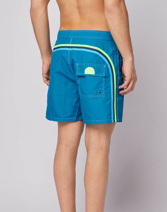 FIXED WAIST MID-LENGTH SWIM SHORTS