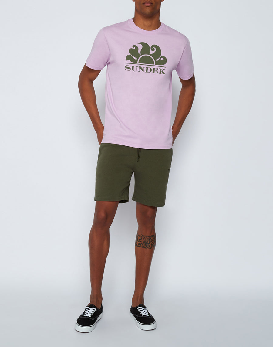 T-shirt coton col en V poche poitrine pour homme