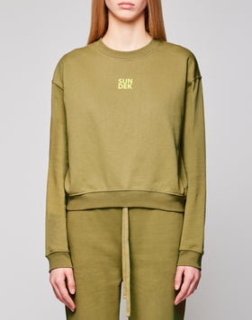 SUDADERA DE CUELLO REDONDO CON LOGOTIPO IMPRESO